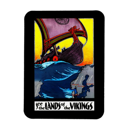 Landen van de Vikingen Magnet Magneet (Verticaal)