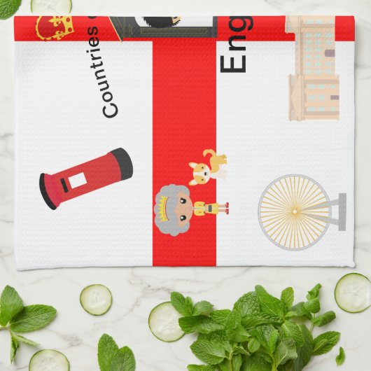 Landen van de wereld - Engeland 1 Theedoek (Gevouwen)