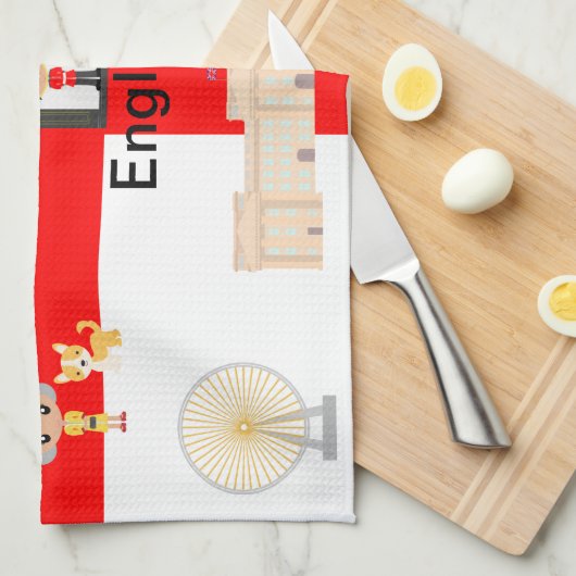 Landen van de wereld - Engeland 1 Theedoek (Quarter Fold)