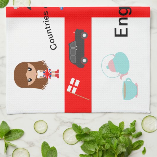 Landen van de wereld - Engeland 2 Theedoek (Gevouwen)