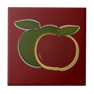 Landenappel-tegel (cranberry) tegeltje