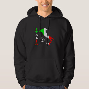 Landenbedekking Italiaanse voetbalkaart Hoodie