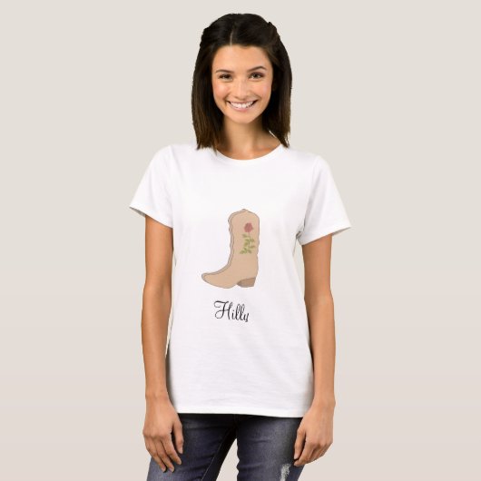 Landenbeige Boots met ventilator T-shirt (Voorkant volledig)