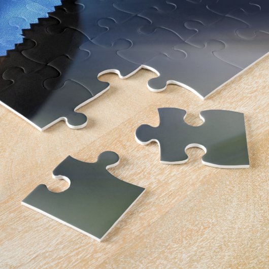 Landenblauw bonensap legpuzzel (Zijkant)