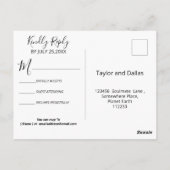 Landenblauw vergeet-me-nots RSVP Briefkaart (Achterkant)