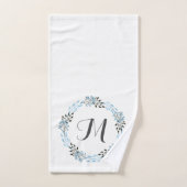 Landenblauwe Roos Waterverf Bad Handdoek (Handdoek)