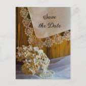 Landenbloem Barn Wedding Save the Date Aankondigingskaart (Voorkant)