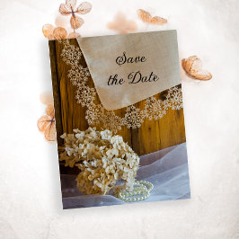 Landenbloem Barn Wedding Save the Date Aankondigingskaart