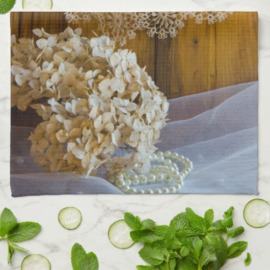 Landenbloem Barn Wedding Save the Date Theedoek (Gevouwen)