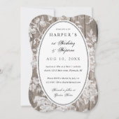 Landenbloem druk eerste verjaardag baptisme kaart (Voorkant)