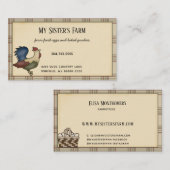 Landenboerderij Rooster Pset Rustic Visitekaartje (Voorkant / Achterkant)