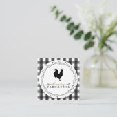 Landenboerderij Rustic Wreath Pset Check Vierkante Visitekaartje (Staand voorkant)