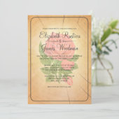 Landenbomen Rings Wedding Invitations Kaart (Staand voorkant)