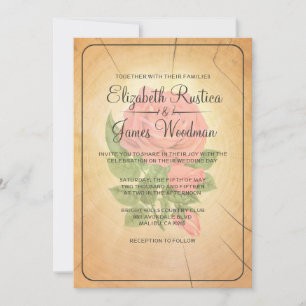 Landenbomen Rings Wedding Invitations Kaart