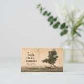Landenbomen Rustisch  Antiek beige Visitekaartje (Staand voorkant)