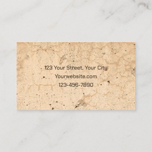 Landenbomen Rustisch Antiek beige Visitekaartje (Achterkant)