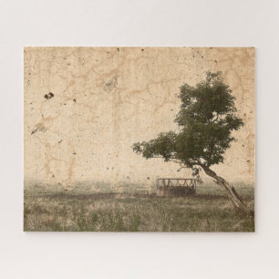 Landenbomen Rustisch Vintage Antiek beige Boerderi Legpuzzel