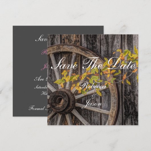 Landencharm - Robuust Western wagon Kaart (Voorkant / Achterkant)