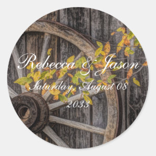 Landencharm - Robuust Western wagon Ronde Sticker