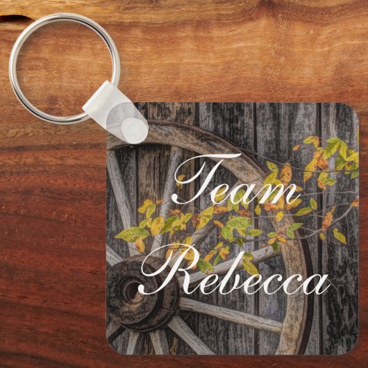 Landencharm - Robuust Western wagon Sleutelhanger (Voorkant)