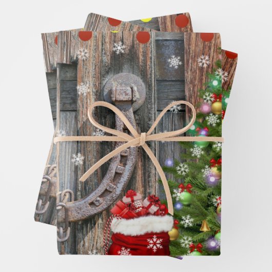 Landencharmekerstmis Inpakpapier Vel (In situ)