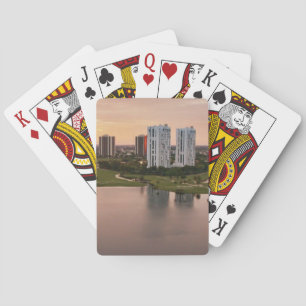 Landenclub bij zonsondergang, Aventura, Florida Pokerkaarten