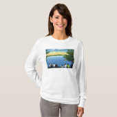 Landenclub Uitzicht Sailboat Regatta op Lake T-shirt (Voorkant volledig)