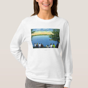 Landenclub Uitzicht Sailboat Regatta op Lake T-shirt