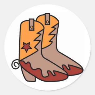 Landencowboy Boots Ronde Sticker
