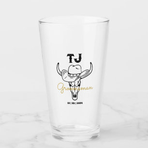 Landencowboy - speciaal Groomsmen - Monogram Glas