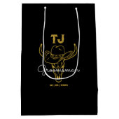 Landencowboy - speciaal Groomsmen - Monogram Medium Cadeauzakje (Achterkant)