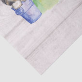 Landencyclus Waterverf, bloemen en koffiebrander Tissuepapier (Detail)