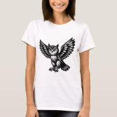 Landende uil t-shirt (Voorkant)