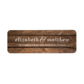 Landenduidige typografie donkerhout Retouradres Etiket (Voorkant)