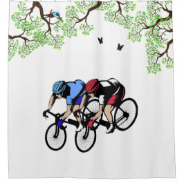 Landenfietsen Douchegordijn