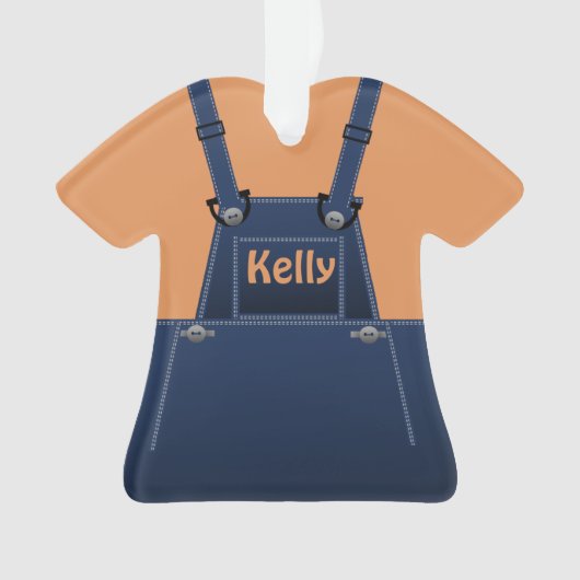 Landenfolk overalls Custom O Ornament (voorkant)