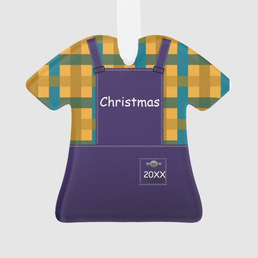 Landenfolk Overalls Pset Custom Ornament (achterkant)