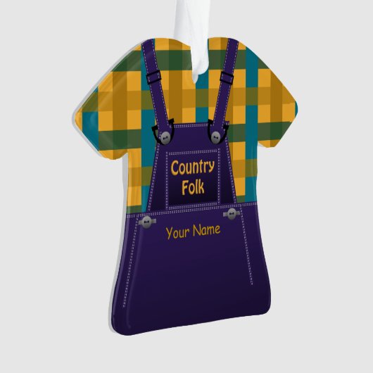 Landenfolk Overalls Pset Custom Ornament (voorkant)