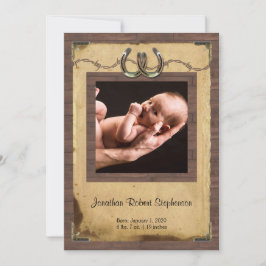 Landenfoto-Baby Hoefijzer Aankondiging