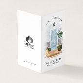 Landengebonden Waterverf Blauwe deur Real Estate A Visitekaartje (Buitenkant)