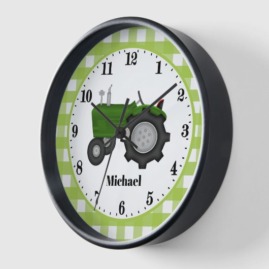 Landengroene tractor naam jongens kamerdecor (Hoek)