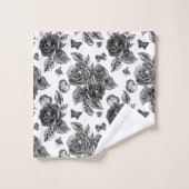Landenhanddoekset voor zwart Roos Bad Handdoek (Wasdoekje)