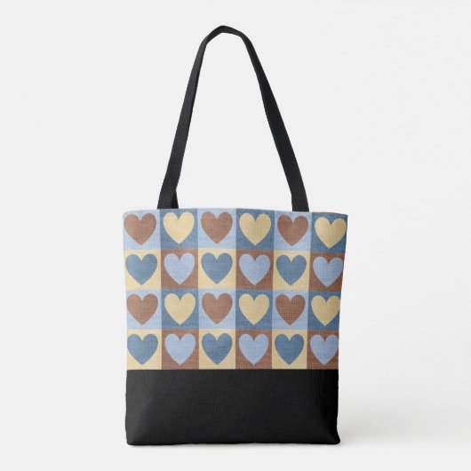 Landenhart met monogram tote bag (Achterkant)