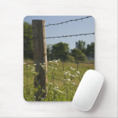 Landenhek en wilde bloemen muismat (Met muis)