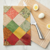 Landenherfst diamantpatroon theedoek (Quarter Fold)