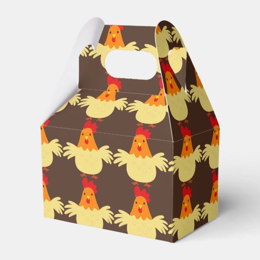 Landenhoevenkastje voor kippen bedankdoosjes (Voorkant Zijde)