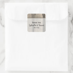 Landenhout met Barn Wood Dank je wel voor tag Vierkante Sticker