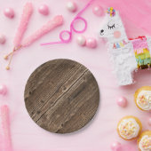 Landenhouten patroon papieren bordje (Feest)