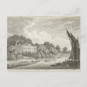 Landenhuis met meer en meer briefkaart