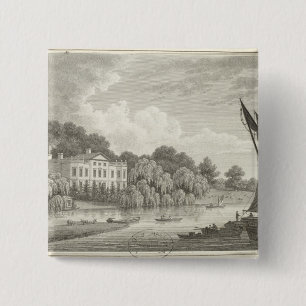 Landenhuis met meer en meer vierkante button 5,1 cm